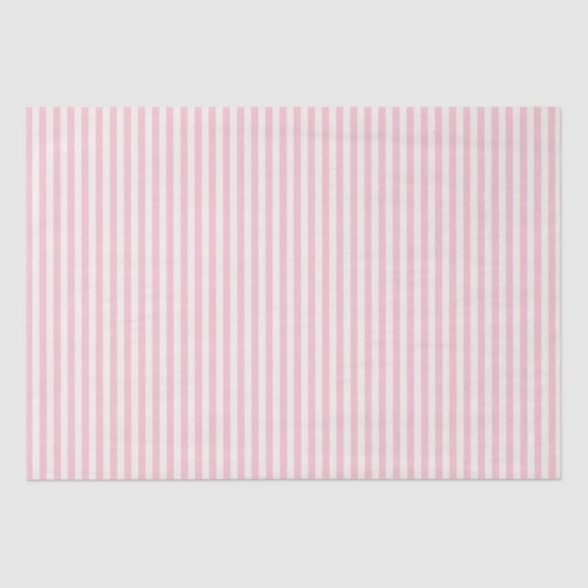 Springtime Pink Stripes Tissue Paper (Front)