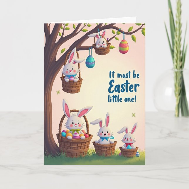 Springtime Rabbit Fun Season Card (Front)