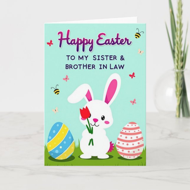 Springtime Rabbit Greeting Card (Front)