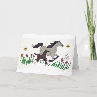 Springtime Romp(Gray ) Card