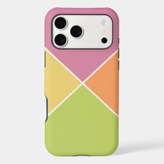 Springtime Sherbet Argyle Iphone Case (Back)