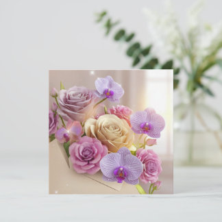 Springtime Splendor 3D Greeting Card with Dew-Kiss
