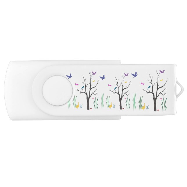 Springtime Swivel USB 2.0 Flash Drive (Front)