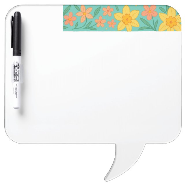 Springtime Template Notepad Dry Erase Board (Front)