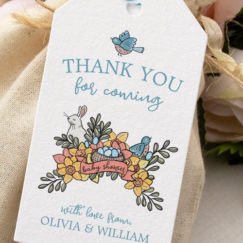 Springtime Thank You Baby Shower Favor Gift Tags