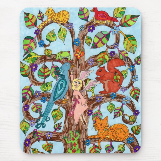 Springtime Tree of Life Mouse Pad (Front)