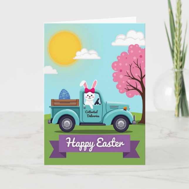 Springtime Truck Celebration Card (Front)