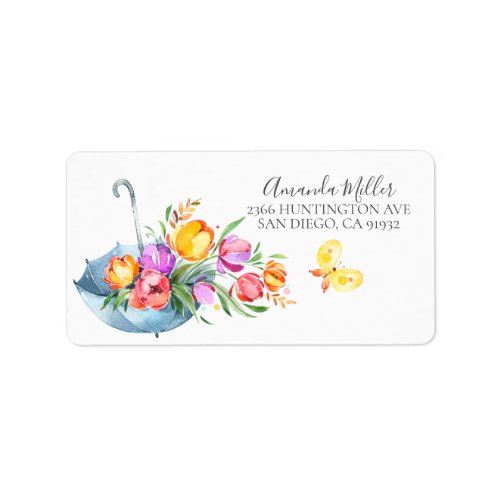 Springtime tulips Return Address Label