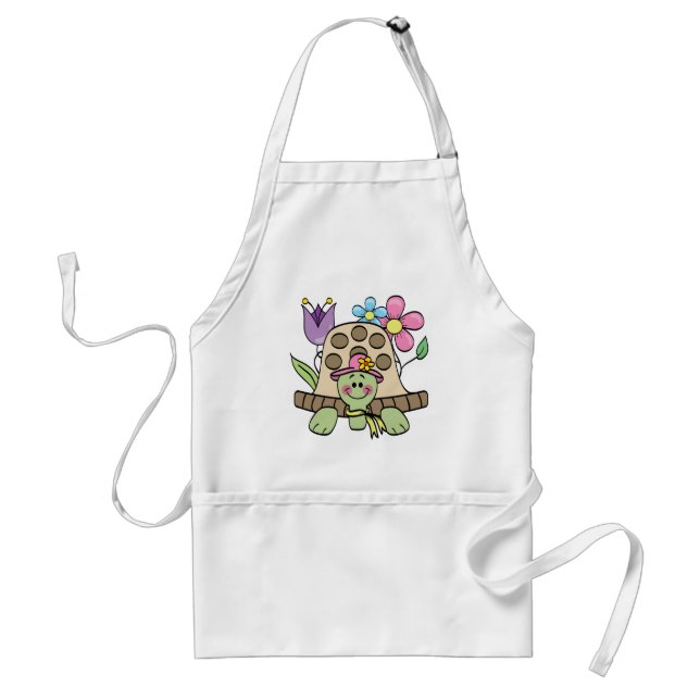 Springtime Turtle Tshirts and Gifts Adult Apron (Front)