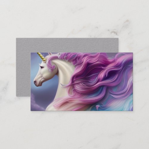 Springtime Unicorn Horse Triptych Business Card
