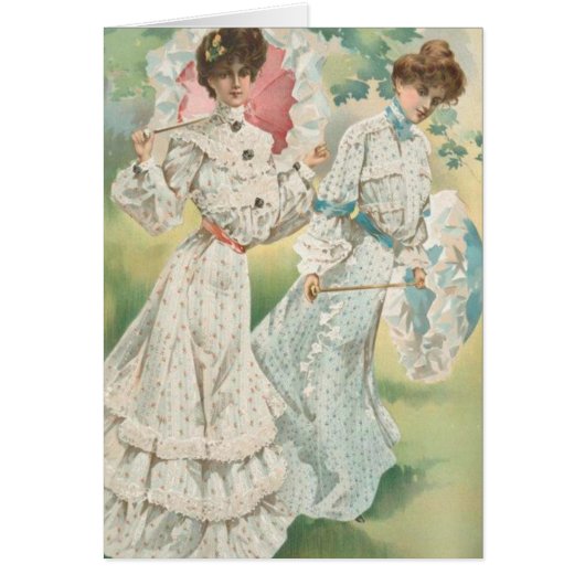 Springtime Victorian Ladies Cards (Front)
