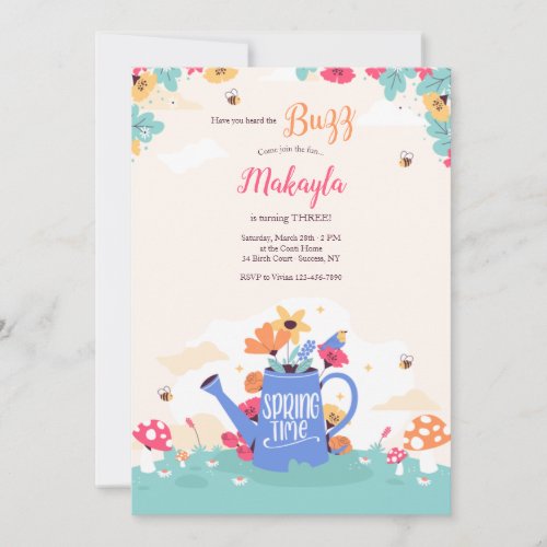 Springtime Watering Can Invitation