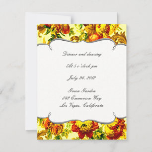 Springtime Wedding Reception Card
