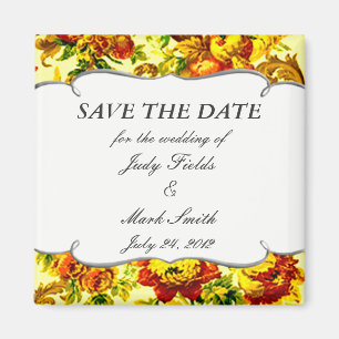 Springtime Wedding Save The Date Magnet