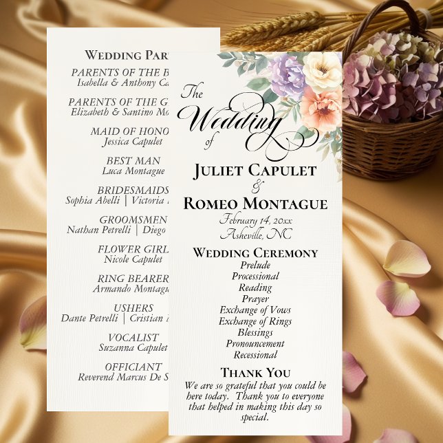 Springtime Wildflowers - Ivory Wedding Program (Creator Uploaded)