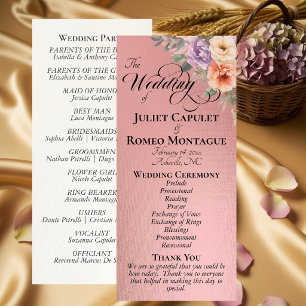 Springtime Wildflowers - Rose Gold Wedding Program