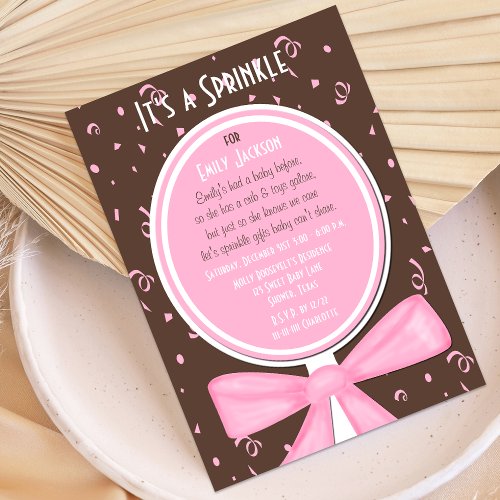 Sprinkle Baby Invitation -- Girl Shower