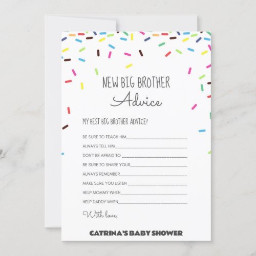 Sprinkle Baby Shower _ Editable Name 5x7 Invitation