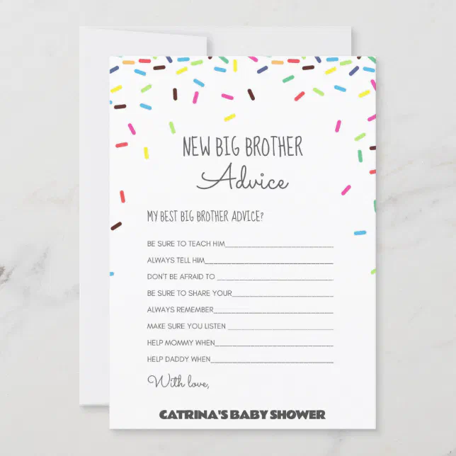 Sprinkle Baby Shower - Editable Name, 5x7 Invitation | Zazzle