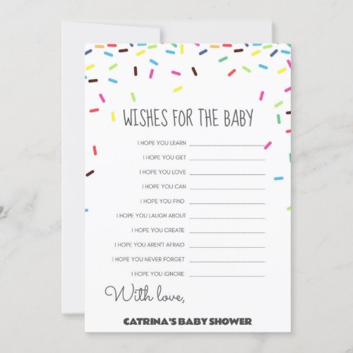 Sprinkle Baby Shower _ Editable Name 5x7 Invitation