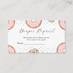 Sprinkle baby shower game diaper raffle request enclosure card