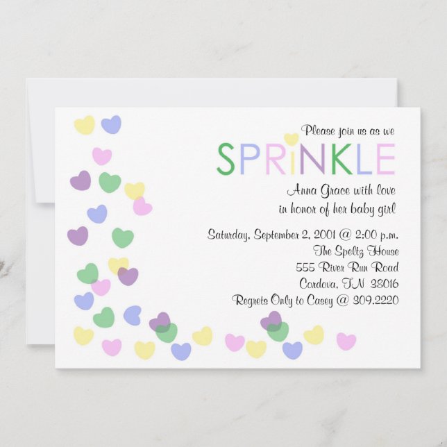 Sprinkle Baby Shower Invitation (Front)
