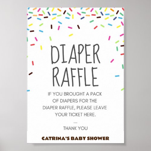 Sprinkle Baby Shower Party Sign