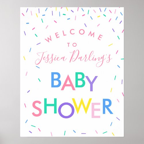Sprinkle Baby Shower Welcome Poster