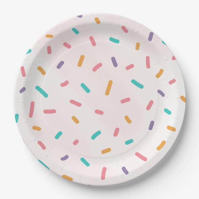 Sprinkle Birthday or Baby Shower Party Table Decor Paper Plates (Front)