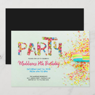 Sprinkle Birthday Party Invitation