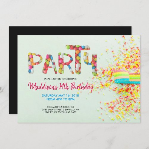 Sprinkle Birthday Party Invitation