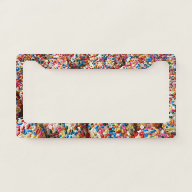 Sprinkle Cookies Fun Baking Photography License Plate Frame (Front)