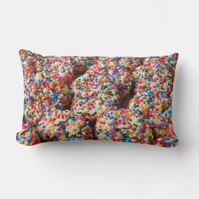 Sprinkle Cookies Fun Baking Photography Lumbar Pillow (Front)