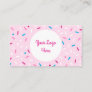 Sprinkle covered colorful sweet business card