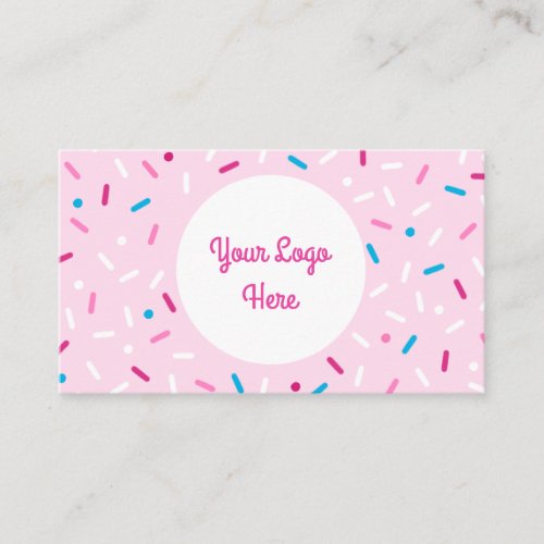 Sprinkle covered colorful sweet business card