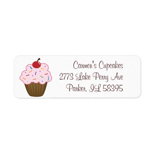 Sprinkle Cupcake Label