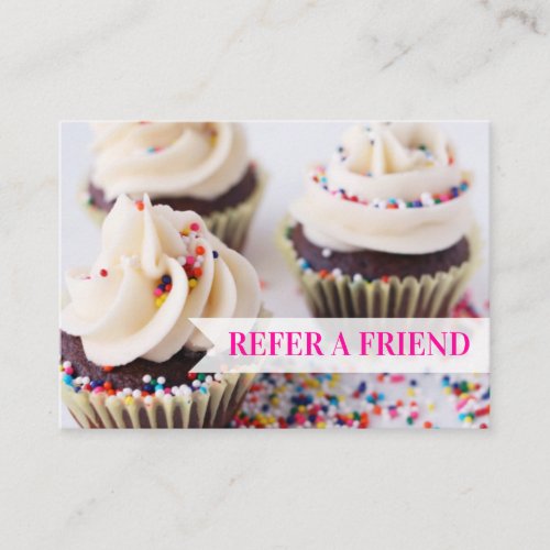 Sprinkle Cupcakes Bakery Referral Card