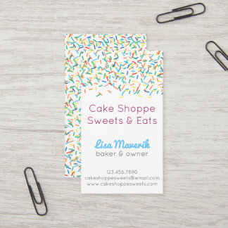 Sprinkle Dessert Bakery Treats Business Cards
