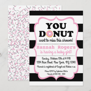 Sprinkle Donut Baby Shower Invitation