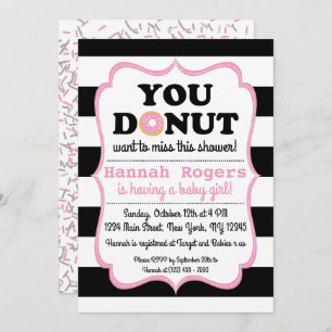 Sprinkle Donut Baby Shower Invitation