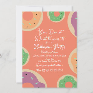 Sprinkle Donut Costume Halloween Party Script Invitation