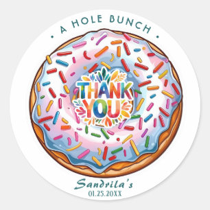 Sprinkle Donut Thanks a Hole Bunch Classic Round Sticker