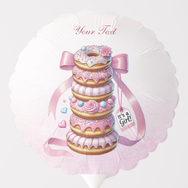 Sprinkle Donuts Pink Ribbon Balloon (Front)