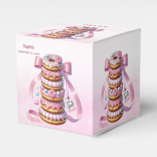 Sprinkle Donuts Pink Ribbon Favor Box