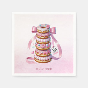 Sprinkle Donuts Pink Ribbon Napkins
