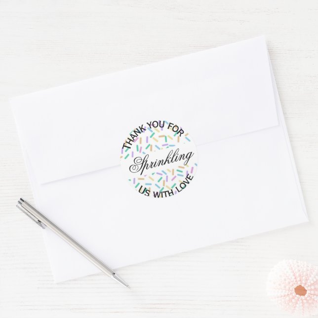 Sprinkle Favor Sticker (Envelope)
