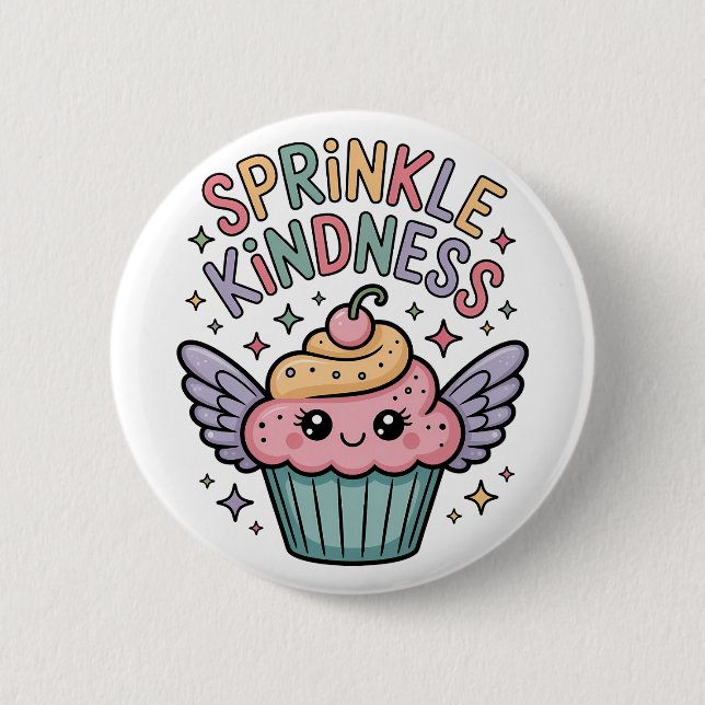 Sprinkle Kindness | Cupcake Button (Front)