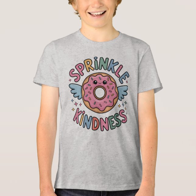 Sprinkle Kindness | Donut Kids Tri-Blend Shirt (Front)