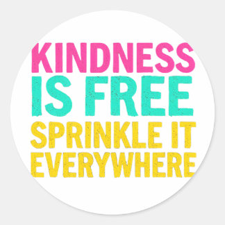 Sprinkle Kindness: Inspirational Quote Classic Round Sticker