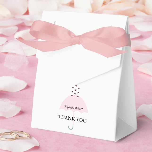 Sprinkle Love Pink Girl Shower Party Favor Boxes (Wedding)